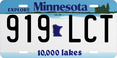 MN license plate 919LCT