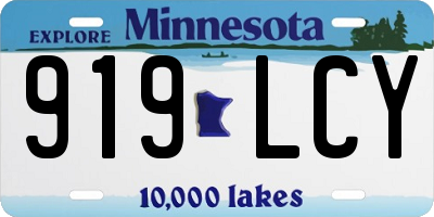 MN license plate 919LCY