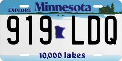MN license plate 919LDQ