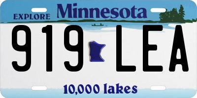 MN license plate 919LEA
