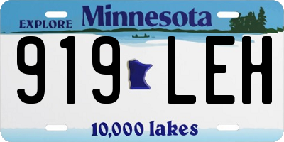 MN license plate 919LEH