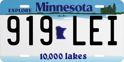 MN license plate 919LEI