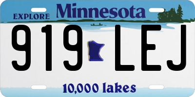 MN license plate 919LEJ