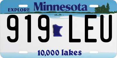 MN license plate 919LEU