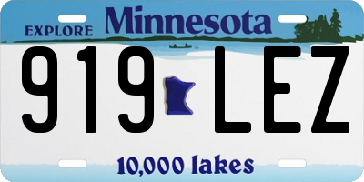 MN license plate 919LEZ