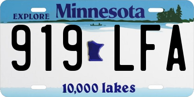 MN license plate 919LFA