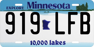 MN license plate 919LFB