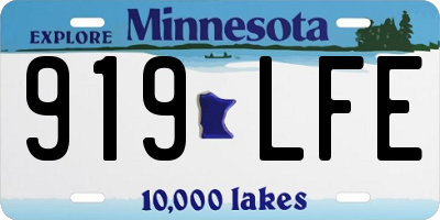 MN license plate 919LFE
