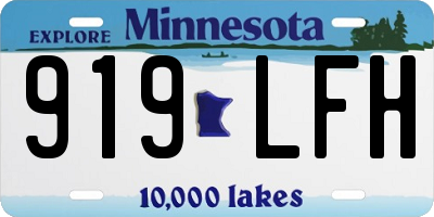 MN license plate 919LFH