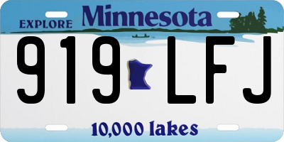 MN license plate 919LFJ