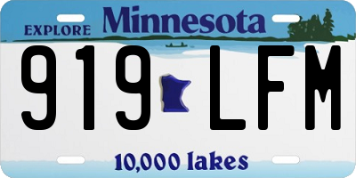MN license plate 919LFM