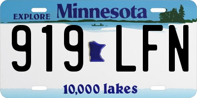 MN license plate 919LFN