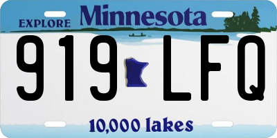 MN license plate 919LFQ