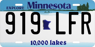 MN license plate 919LFR