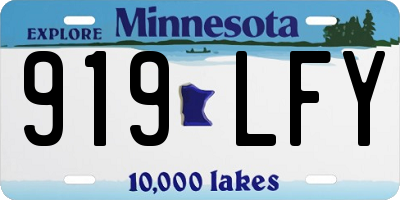 MN license plate 919LFY