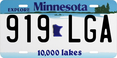 MN license plate 919LGA