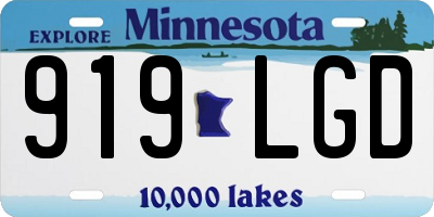 MN license plate 919LGD