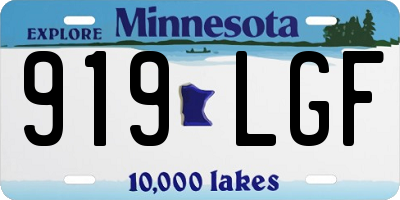 MN license plate 919LGF