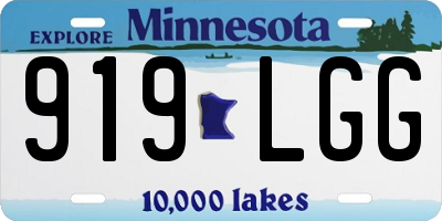 MN license plate 919LGG