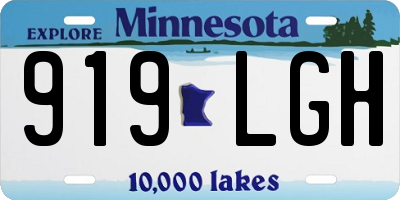 MN license plate 919LGH