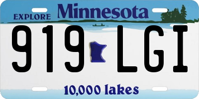 MN license plate 919LGI