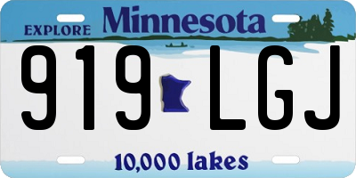 MN license plate 919LGJ