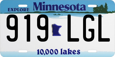 MN license plate 919LGL