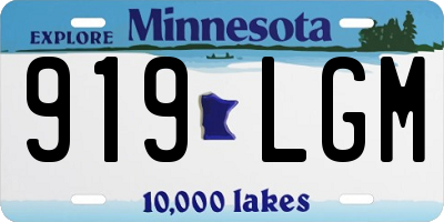 MN license plate 919LGM