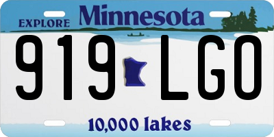 MN license plate 919LGO