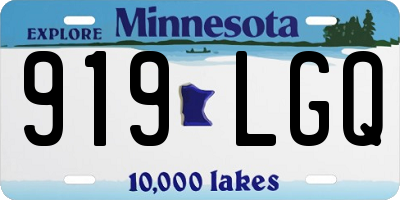 MN license plate 919LGQ