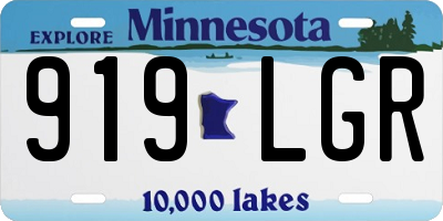 MN license plate 919LGR