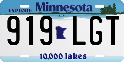 MN license plate 919LGT