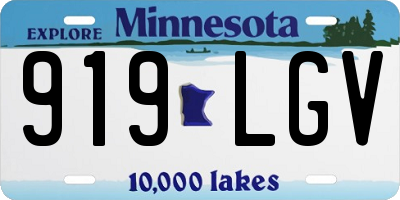 MN license plate 919LGV