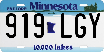 MN license plate 919LGY