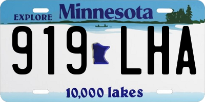 MN license plate 919LHA