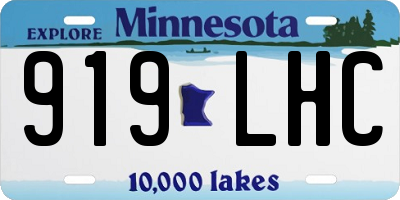 MN license plate 919LHC
