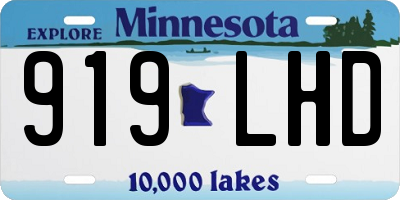 MN license plate 919LHD