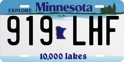 MN license plate 919LHF