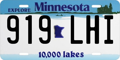 MN license plate 919LHI