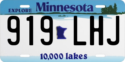 MN license plate 919LHJ