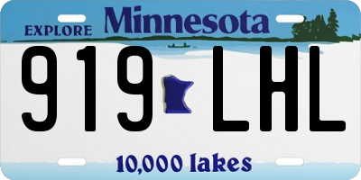 MN license plate 919LHL