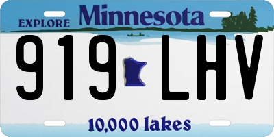 MN license plate 919LHV