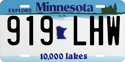 MN license plate 919LHW