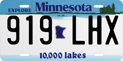 MN license plate 919LHX