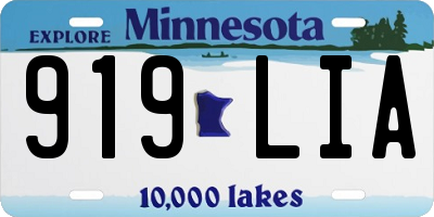 MN license plate 919LIA