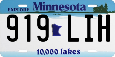 MN license plate 919LIH