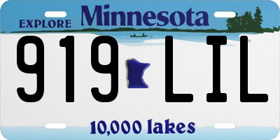 MN license plate 919LIL