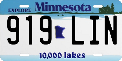 MN license plate 919LIN