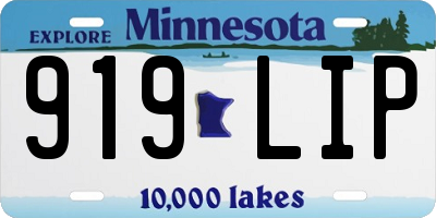 MN license plate 919LIP