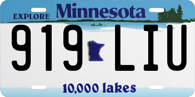 MN license plate 919LIU